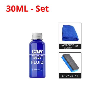 Car Headlight Scratch Repair fog Remover 10/30/50ml Light Cleaner Automotive Restoration Kit Polishing Cleaning Maintenance tool