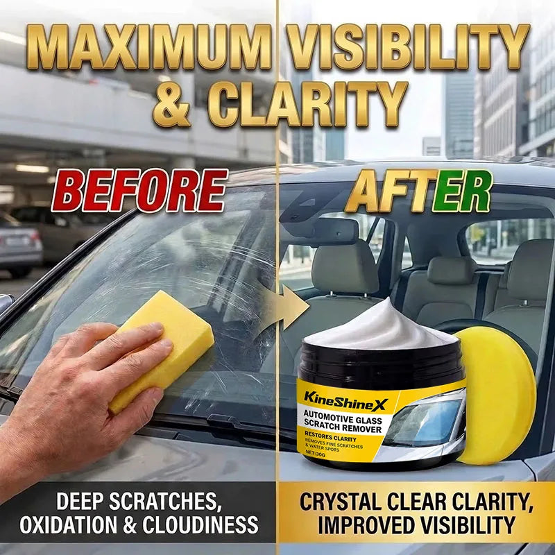 Polish / Restore / Brighten – Car Glass Scratch Repair Compound, Windshield Renovation Paste, Mirror Finish Brightener