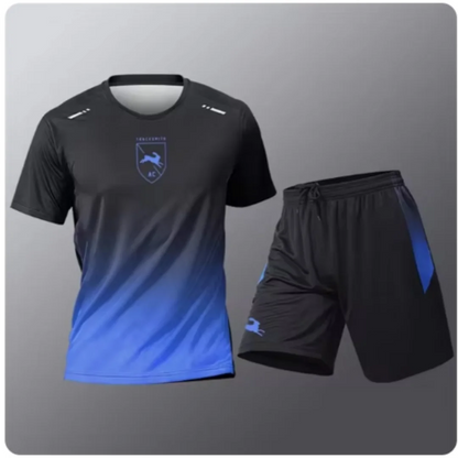 Summer Fitness Men Running Short Sleeve T-Shirt +Shorts Two Piece Set Sportswear Casual Fitness Sports Quick-drying Sets S-4XL