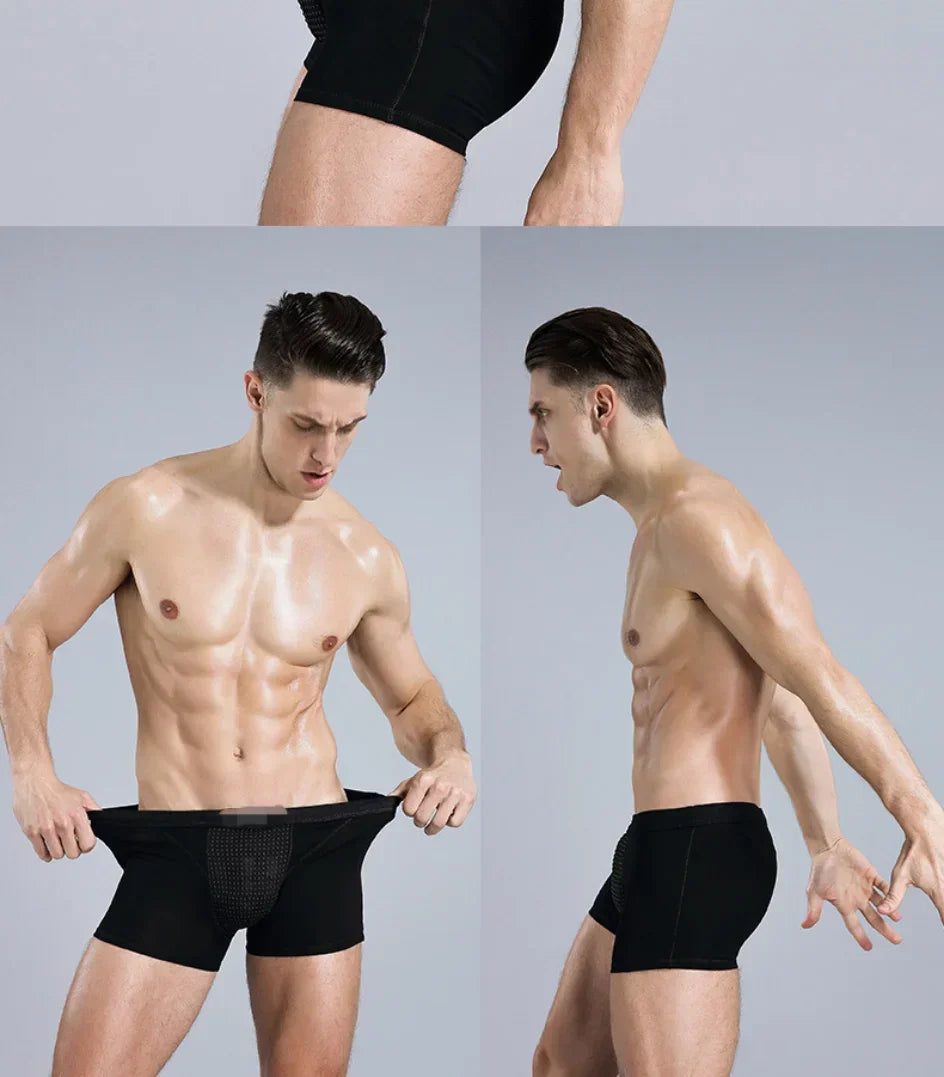 2026 Upgraded Men's Magnetic Therapy Boxer Briefs 22 Grade Magnets Acupoint Aligned Health Underwear L 6XL Blood Flow Support