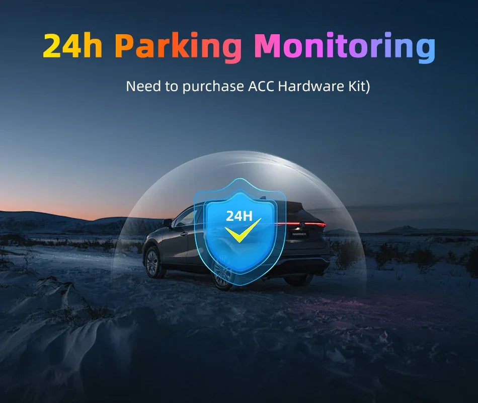 7"/10.26" 4K Dash Cam Wireless Carplay Android Auto 350° Rotating Lens Car DVR GPS Navigation Dashboard Video Recorder Bluetooth