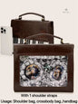New Vintage Piano Shoulder Bag Womens Brown Crossbody Bag Y2k Girls Transparent Ita Bag Personalized Backpack Aesthetic Handbags