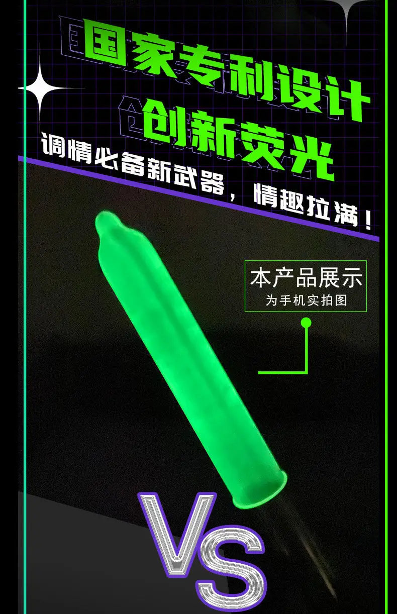 Glowing Delay Ejaculation Condoms For Men Fluorescence Rubber Condom Noctilucent Penis Sleeves Sex Toys For Women Sex Toys Shop