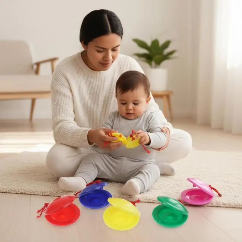 3/5/15/25Pcs Plastic Music Castanets Orff Instruments Festival Party Entertainment Prop Percussion Instrument Rhythm Cultivation