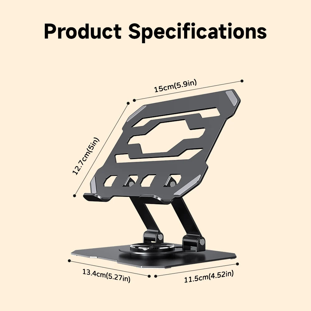360° Rotatable Tablet Stand Adjustable Foldable Desktop Stand Holder Compatible For 4.7-10 Inch Ipad Pro/Air/Min Tablet Phone