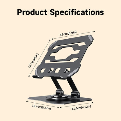 360° Rotatable Tablet Stand Adjustable Foldable Desktop Stand Holder Compatible For 4.7-10 Inch Ipad Pro/Air/Min Tablet Phone
