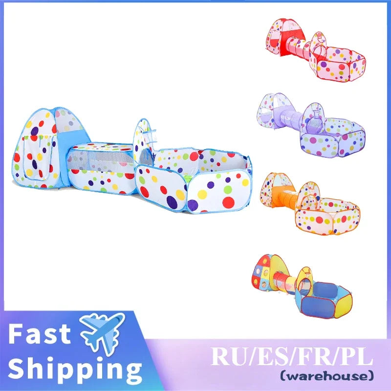 3pcs/set Children's Play Tent Ball Pit Crawling Tunnel Kid Playground Yard Outdoor Garden Toy Tent Baby Playpen Playground House