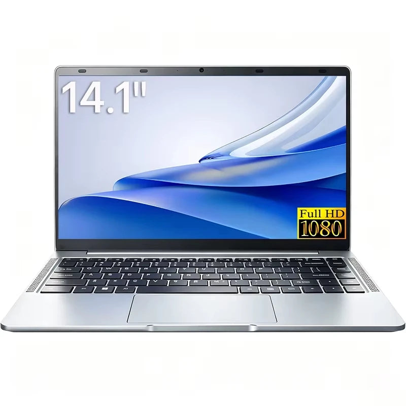 Xiaman 14.1 Inch HD Display Laptop Computer Windows 11 Pro Intel Atom A3950 Laptops Lightweight Notebook PC Office Study Computer