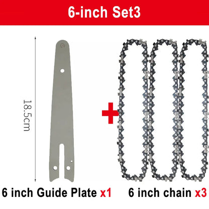 1/4 chainsaw chain guide 4/6/8/10 inch portable electric saw mini chainsaw logging saw blade Pruning chain saw chain accessories
