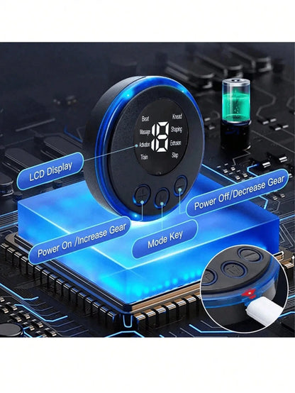 LCD Display EMS Neck Massage Electric Massager Cervical Neck Back Patch 8 Mode Pulse Muscle Stimulator