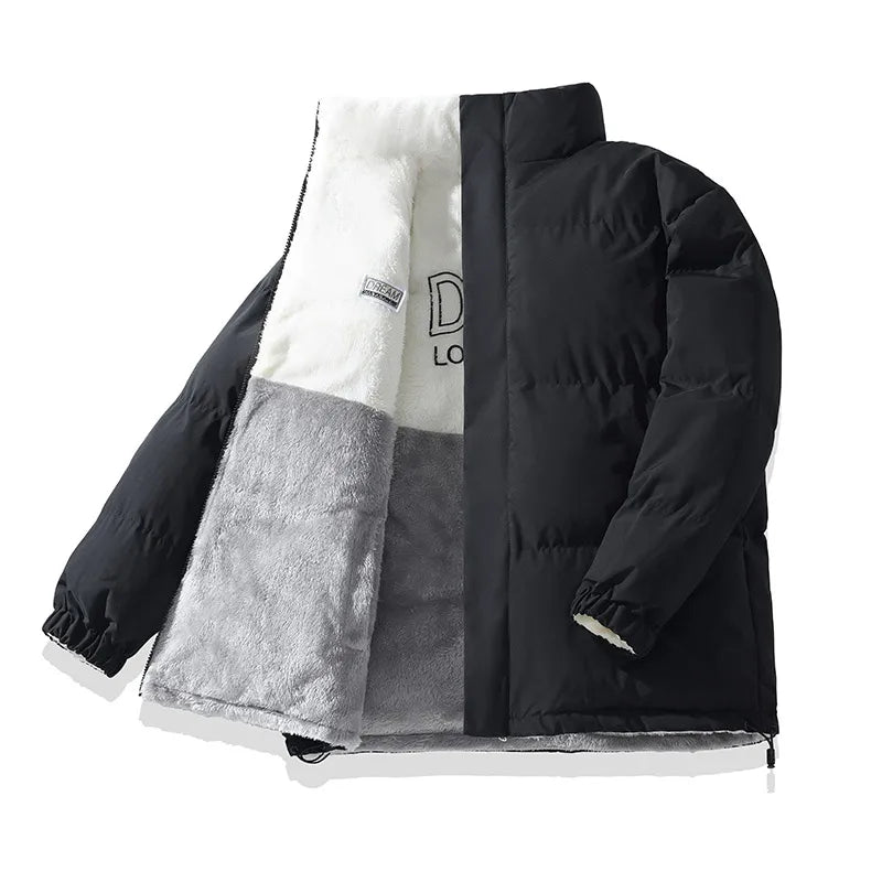 New Couple's Fashionable Versatile Windproof Neutral Cotton Jacket Outdoor Thick Warm Comfortable Breathable Double-sided Jacket