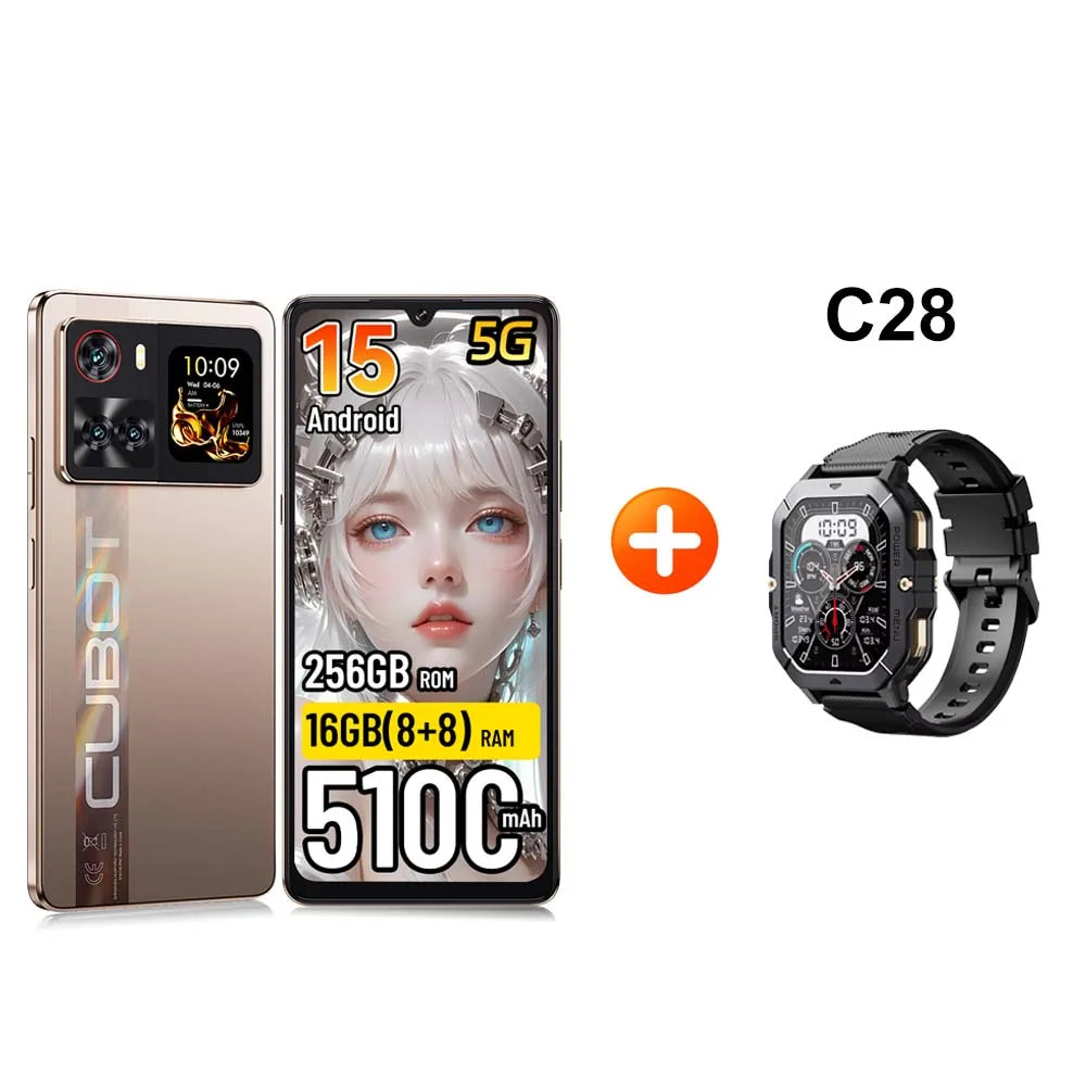[Shipping From Poland] Cubot X100 Android 15 5100mAh 33W NFC 5G Smartphone 6.88" 16GB(8+8) RAM 256GB ROM 64MP Mobile Phone