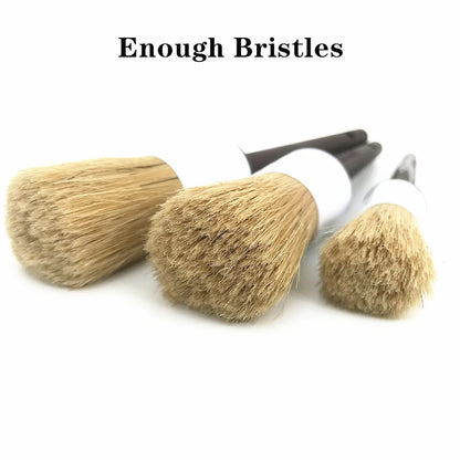 3/5 Pcs Detail Dudes Boars Hair Ultra Soft Car Detail Brushes Perfect for Washing Emblems Wheels Interior Auto Accessories