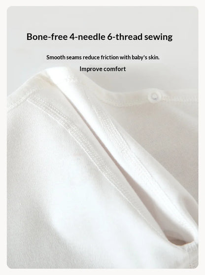 Spring Autumn Pure Cotton Long Sleeve Baby Bodysuit Triangle Crawling Suit Home Comfort Wear Bottom Covering Infant Garment