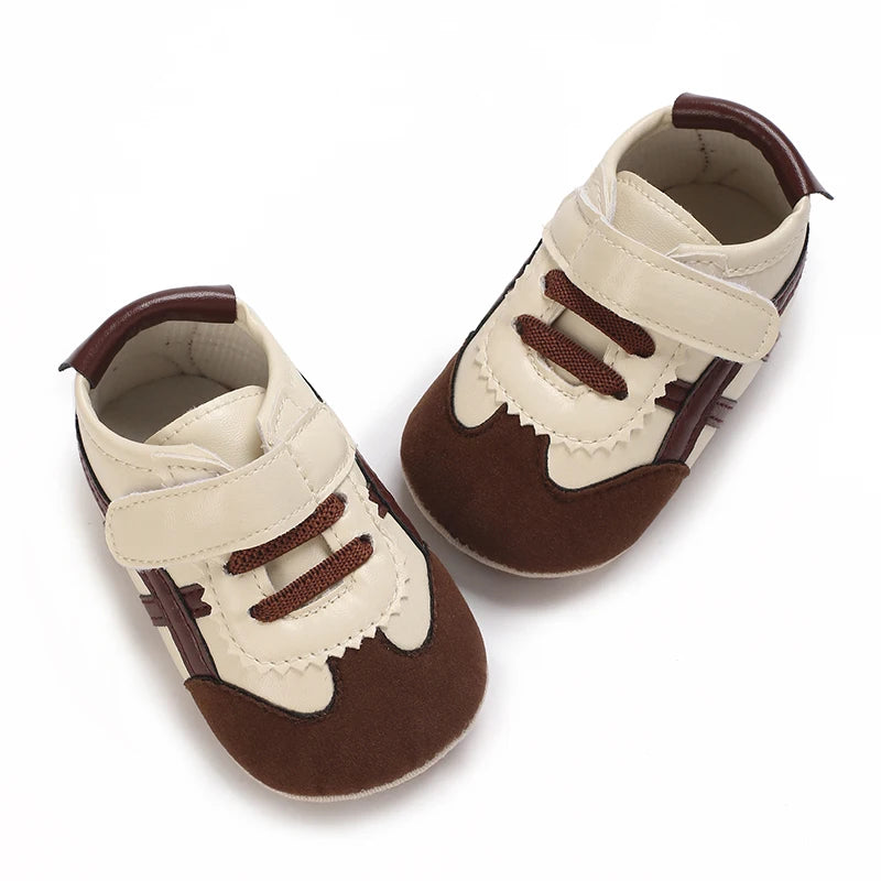 Spring and Autumn Fashion Stripes 0-1 Baby Shoes Baby Shoes Step Front Shoes Rubber Bottom Anti Slip Sneakers
