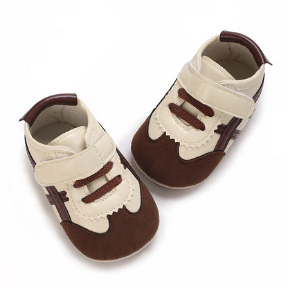 Spring and Autumn Fashion Stripes 0-1 Baby Shoes Baby Shoes Step Front Shoes Rubber Bottom Anti Slip Sneakers