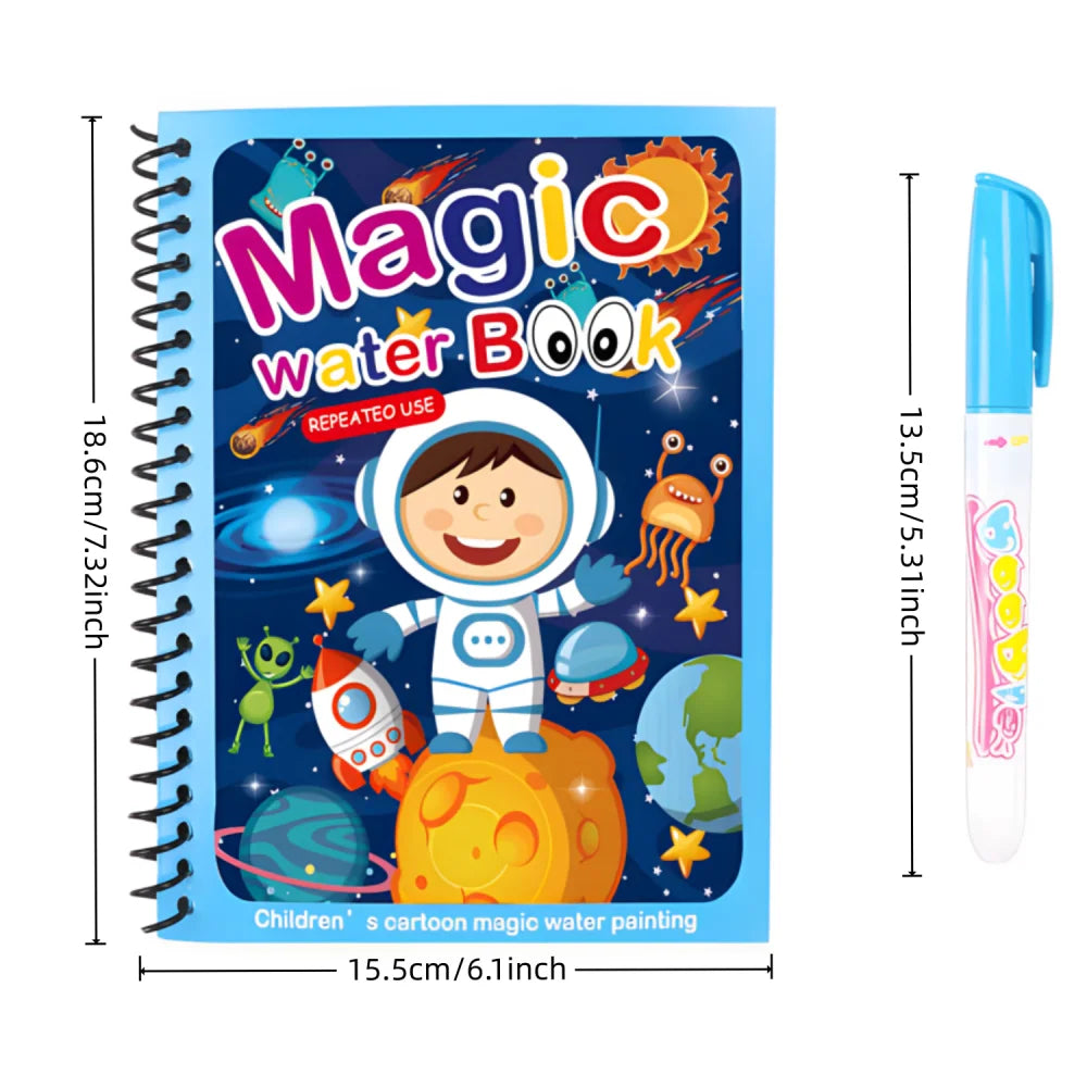 Water Coloring Books,9/18 Pack,Paint with Water Books, Educational Learning Doodle,Reusable No-Mess Art Book Travel Holiday Gift