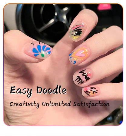 Nail Art Markers Customised Specialised Needle Tube Nail Art Pens Hand-Drawn Outline Pen Acrylic Paint Pen Set Acrylic Paintbrus
