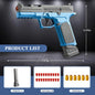 Mechanical G17 Soft Bullet Toy Gun Shell Throwing Continuous Firing Launcher Model Outdoor Sports Shooting Games for Children