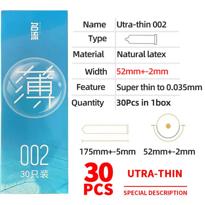 Ultra Thin Condoms Ribbed and Dotted Mixed Pack 24pcs/30pcs Latex Sex Protection Strong Safe  Pleasure Textured Surface for Men