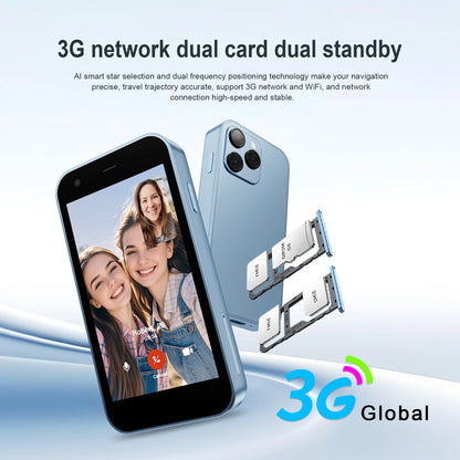 SERVO 15SE Mini Pocket Smartphone 3G WCDMA Dual SIM Android System 3.0" Display 2GB+16GB WiFi Hotspot GPS Face Unlock Bluetooth Play Store Type-C Camera Flashlight Small Palm Mobile Phones