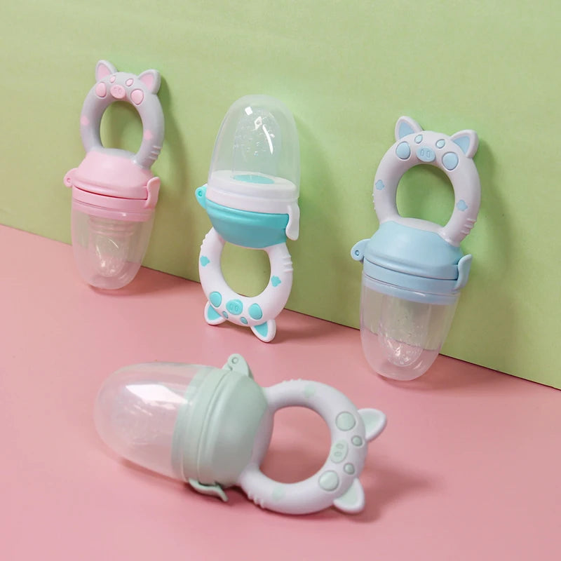 Baby Fruit Feeder Newborn Pacifier Fruit Food Feeding Cute Shape Baby Reborn Silicone Pacifiers For Babies Baby Toys