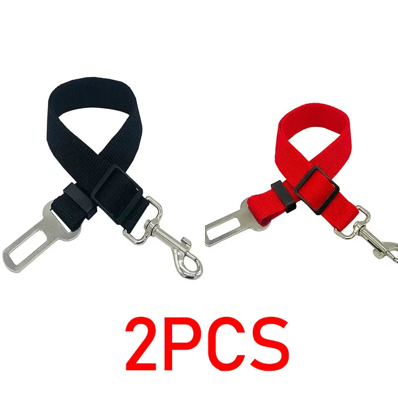 New Dog Car Belt Cat Car Seat Belt Pet Seat Vehicle Dog Harness Lead Clip Safety Lever Traction Dog Collars GXQ05