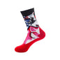 1 Pair Van Gogh Starry Night Cotton Socks Women Men Mona Lisa Oil Painting Retro-classical Series Skateboard Casual Couple Socks