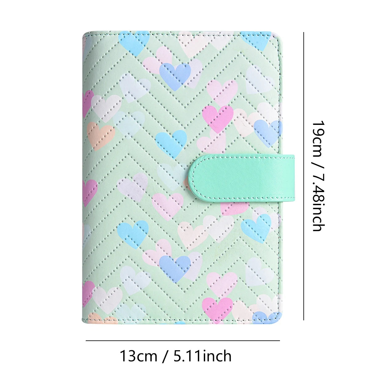A6 PU leather binder economy 6-ring notebook, stylish design, personal notebook binder cover, can be used for cash budget storag