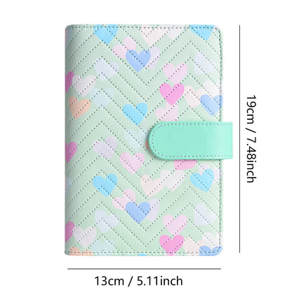 A6 PU leather binder economy 6-ring notebook, stylish design, personal notebook binder cover, can be used for cash budget storag