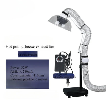 Home Barbecue Smoke Exhaust Fan Indoor Hotpot Smoke Exhaust Fan Outdoor Barbecue Folding Arm Equipment