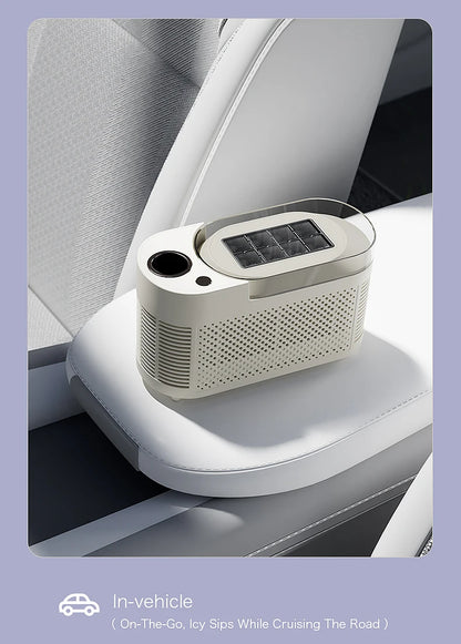 Electric Small Ice Maker Home Dormitory Office Camping Ice Automatic Ice Making Box Ice Machine Home Car Dual Use 12/110/220V