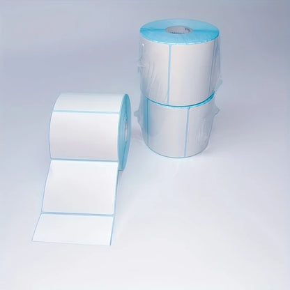 Thermal Paper Label for Warehouse & Logistics - High-Quality Adhesive Labels with Pre-Drilled Holes, Durable Blue，70*40mm