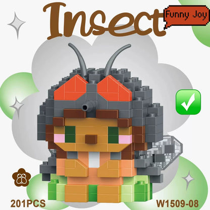 Insect Micro Animals Pet Cats Dog Building Blocks 3D Diamond Model BEE Snail Brick City Construction Toy for Children Kid Gift