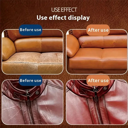 Car Leather Seat Conditioner Cream - Auto Interior Restorer for Sofa, Bag, Jacket | Plastic & Leather Care Oil, Nourishing Treat