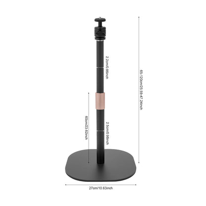 Adjustable Projector Floor Stand 25.6-47in ,360° Swivel Projector Stand with  EVA Pad, Portable Projector Mount for Home, Office