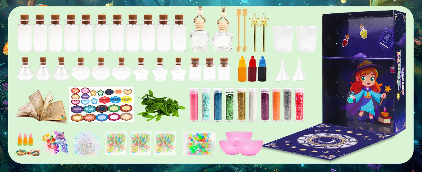 DIY Fairy Magical Potions Kit Horror Halloween Christmas Gifts Witches' Magical Color Changing Freezing Potions Art Craft Kit