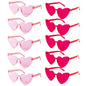 6/8/10/12pcs Wedding Bridal Shower Sunglasses Pink Red Heart Glasses Bride To Be Bridesmaid Gifts Bachelorette Hen Party Decors