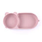 Baby Silicone Suction Cup Bowl Cute Bear Design Macaron Color 100% Food Grade Silicone BPA Free Double plate design for meals
