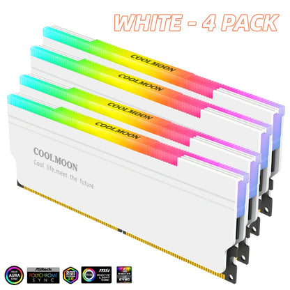 ARGB RAM Cooling Armor Memory Customized Heat Sink Cooler  Aluminum Cooling Vest Radiator 5V PIN Addressable PC Case Accessories
