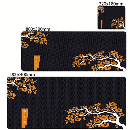 Japanese Cherry Blossom Mouse Pad Gaming XL Home New HD Mousepad XXL Keyboard Pads Office Non-Slip Carpet Purple Sakura Mice Mat