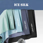4pcs Boxer Shorts Men's Ice Silk Underwear Male Underpants Breathable Sexy Thin Panties U Convex Lingerie Wholesale Lots L-6XL