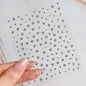 3D Bronzing Laser Silver Irregular Star Nail Decals Metallic Effect Silver Pentagram Nail Decals Adhesive Nail Art Star Stickers