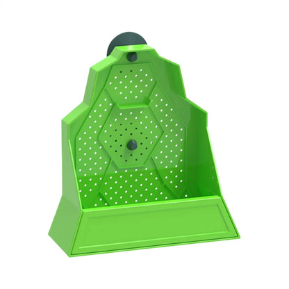 Corner Reptiles Feeder Box With Suction Cups Wall Mounted Terrariums Feeding Dish For Lizards Geckos Pet Reptile Feeder