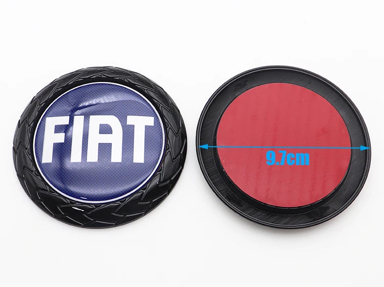 1pcs 3D 9.7cm 8.5cm 7.5cm ABS Car Front Logo Front Grill Rear Bumper Tail Door Trunk Emblem Sticker Styling Accessories For FIAT