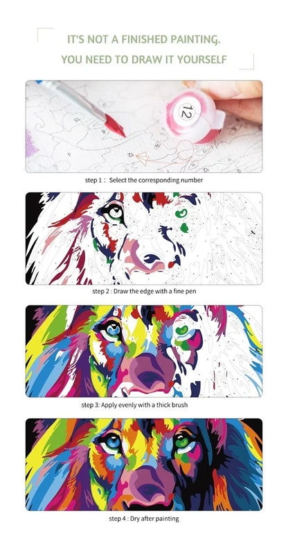 RUOPOTY Frame Painting By Numbers For Adults Landscape Diy Gift Wall Art Picture On Numbers For Home Decors Artwork