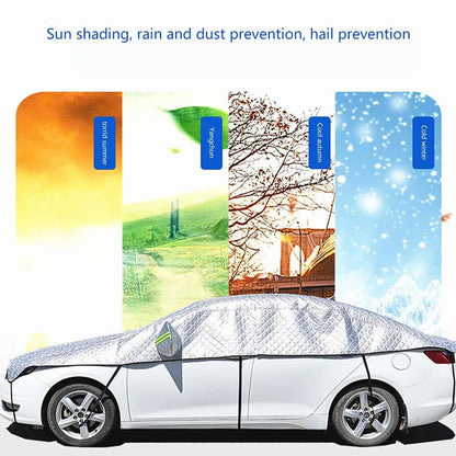 Car Accessories Sunshade Half Cover Car Coat Sunblock Rain Heat Cover Sunshade Half Car Dust