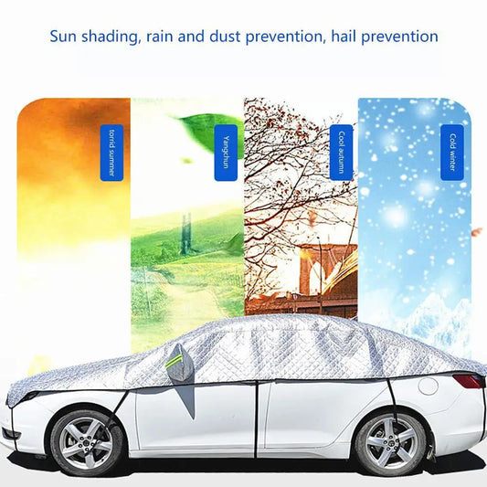 Car Accessories Sunshade Half Cover Car Coat Sunblock Rain Heat Cover Sunshade Half Car Dust