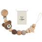 Cartoon Bunny Pacifier Chain Clip Wood Crochet Bear Teething Chain Baby Teether Soother Holder Newborn Chew Toys Pacifier Clips