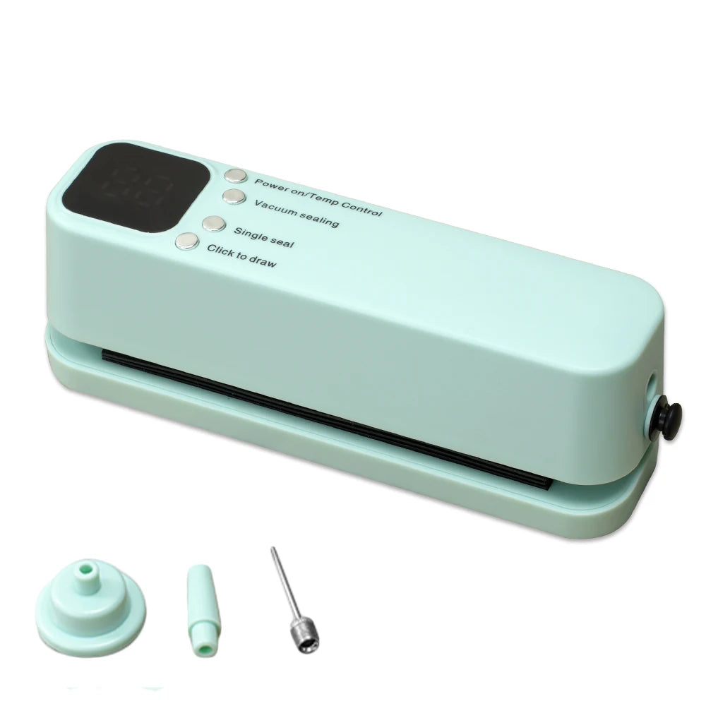 Mini Vacuum Bag Sealer Plastic Bags Sealer Food Packaging Bag Sealing Machine Rechargeable Vacuum Sealer Pump Electric Air Pump